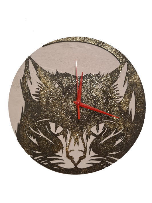 Horloge a tête de chat.